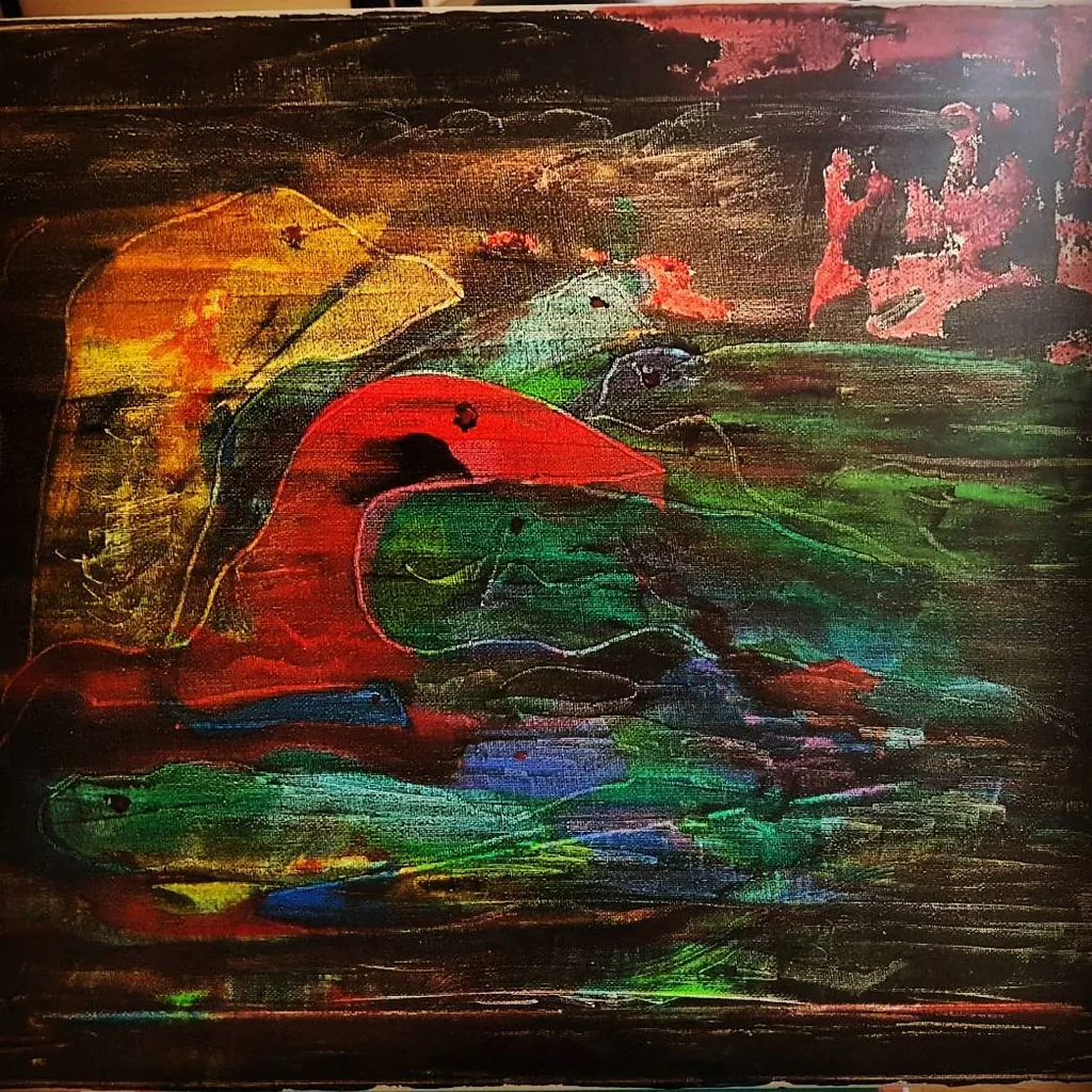 Moon and Strangers, a painting by Jamal