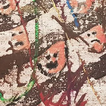 Detail of Where Faces Gather, centre
