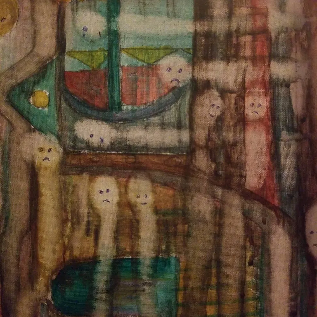 Emerald Marketplace, a painting by Jamal