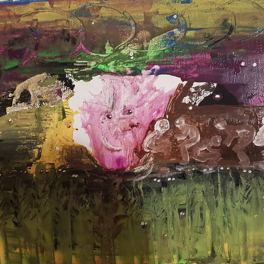 Twilight Harbor, a painting by Jamal
