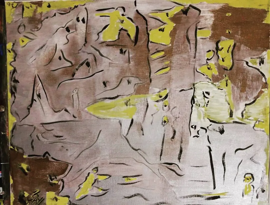The Village of Memories, a painting by Jamal