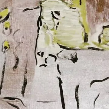 Detail of The Village of Memories, centre right
