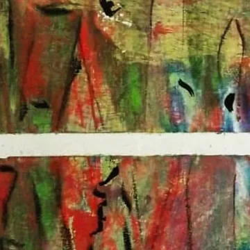 Detail of Transformation in Turquoise, centre left