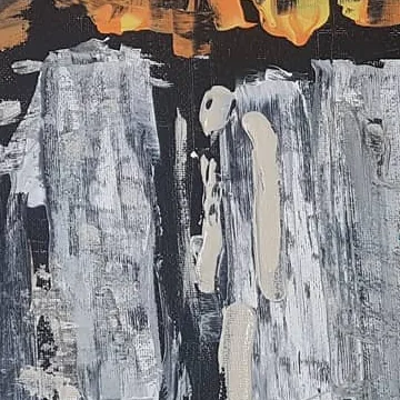 Detail of Gathering of the Village, centre right