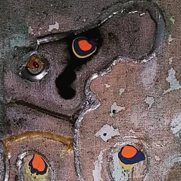 Detail of Visions in Emerald, upper centre