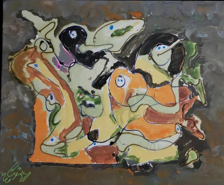 Night Gateway, a painting by Jamal