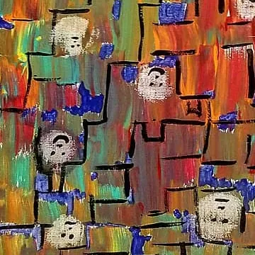 Detail of Clouds and Bodies, lower centre