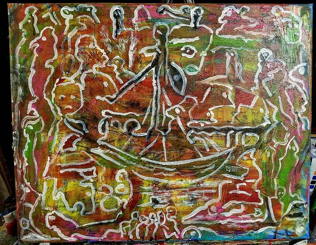 Violet Valley, a painting by Jamal