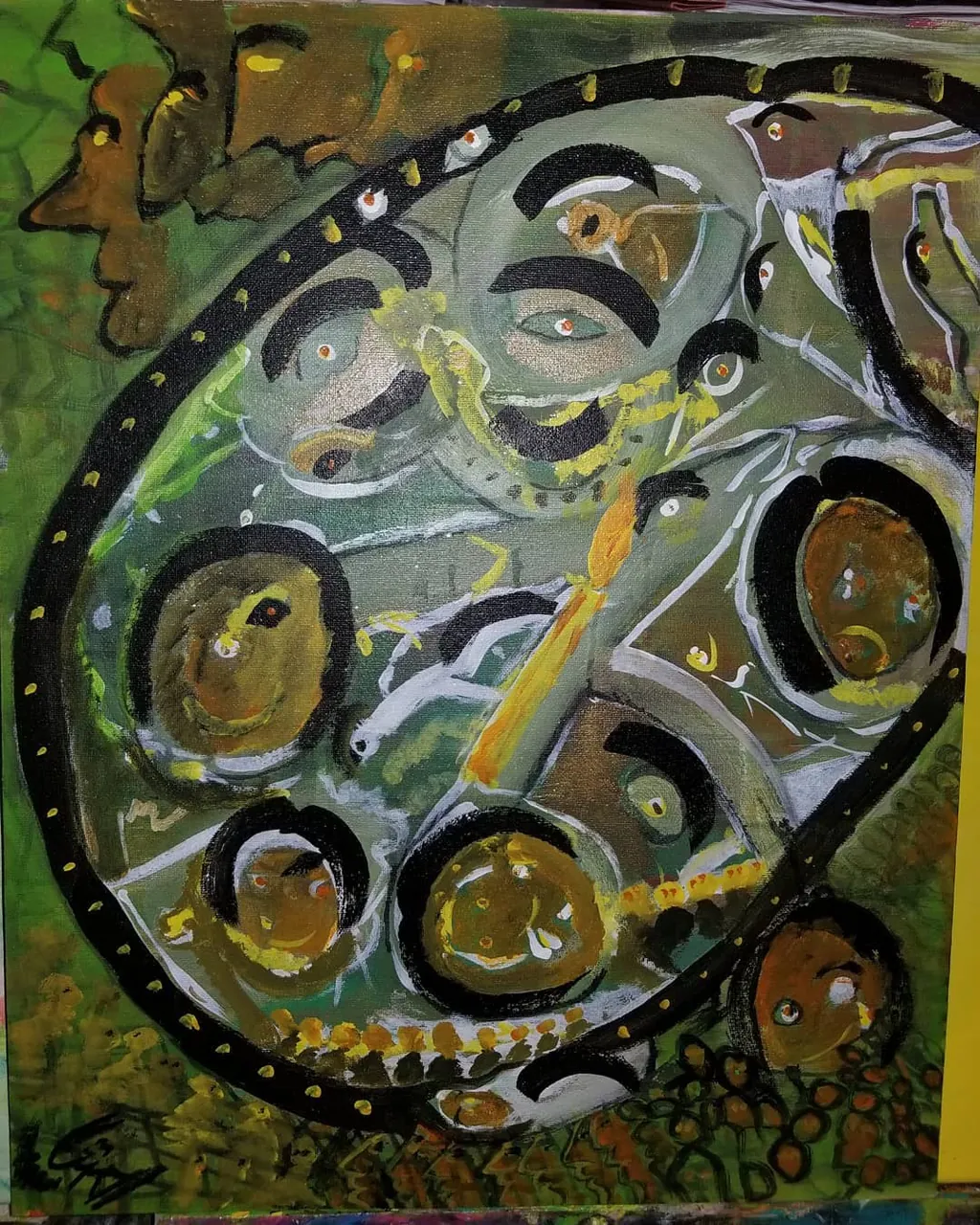 The Rhythm, a painting by Jamal