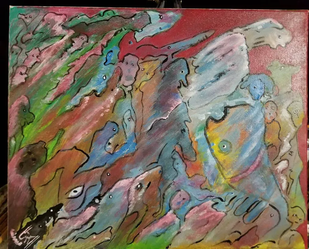 Twilight Souls, a painting by Jamal