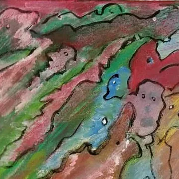 Detail of Twilight Souls, upper left