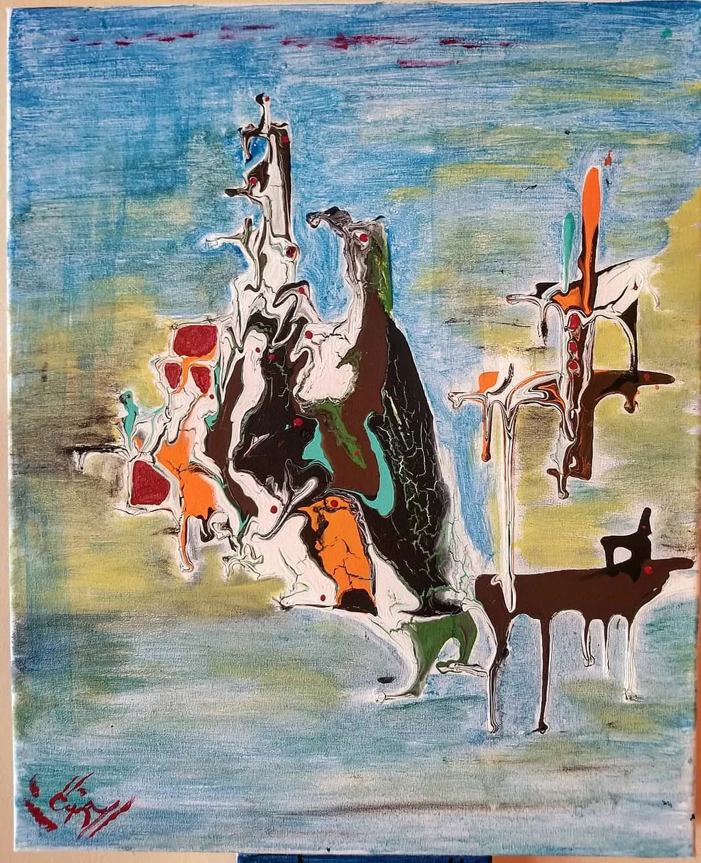 Where Faces Meet, a painting by Jamal