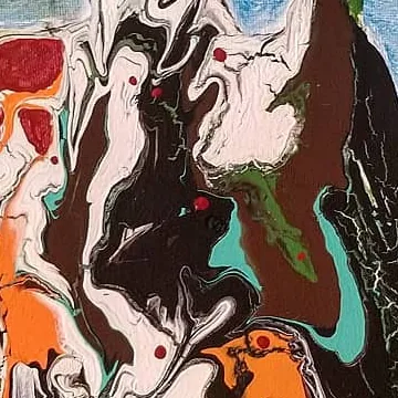 Detail of Where Faces Meet, centre