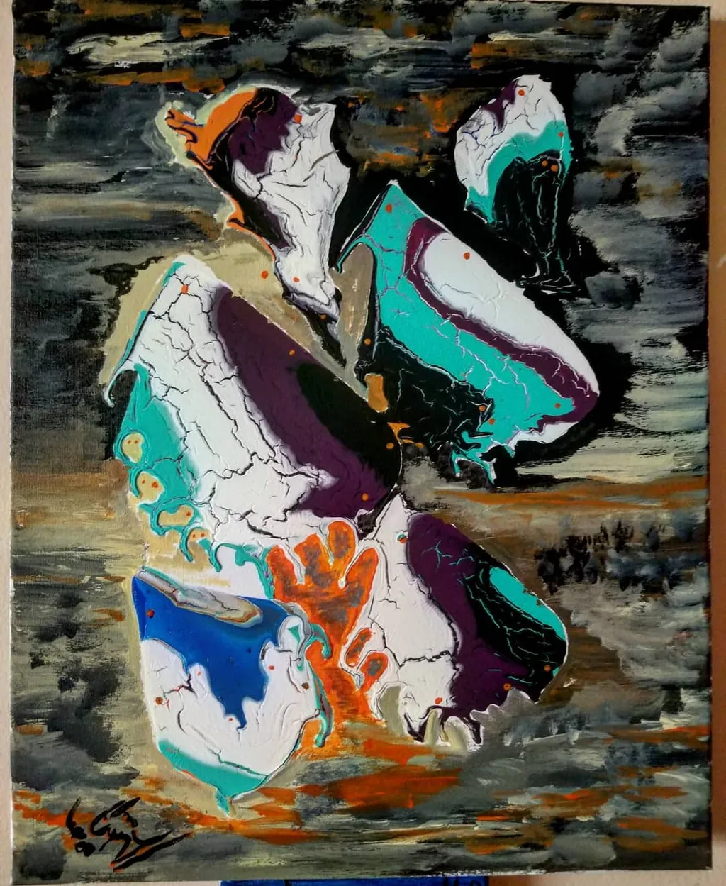 Memories in Coral, a painting by Jamal