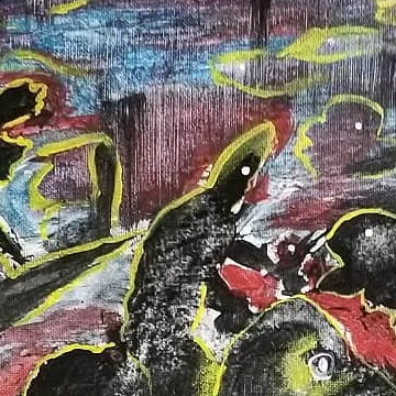 Detail of Where Dancers Dance, upper centre