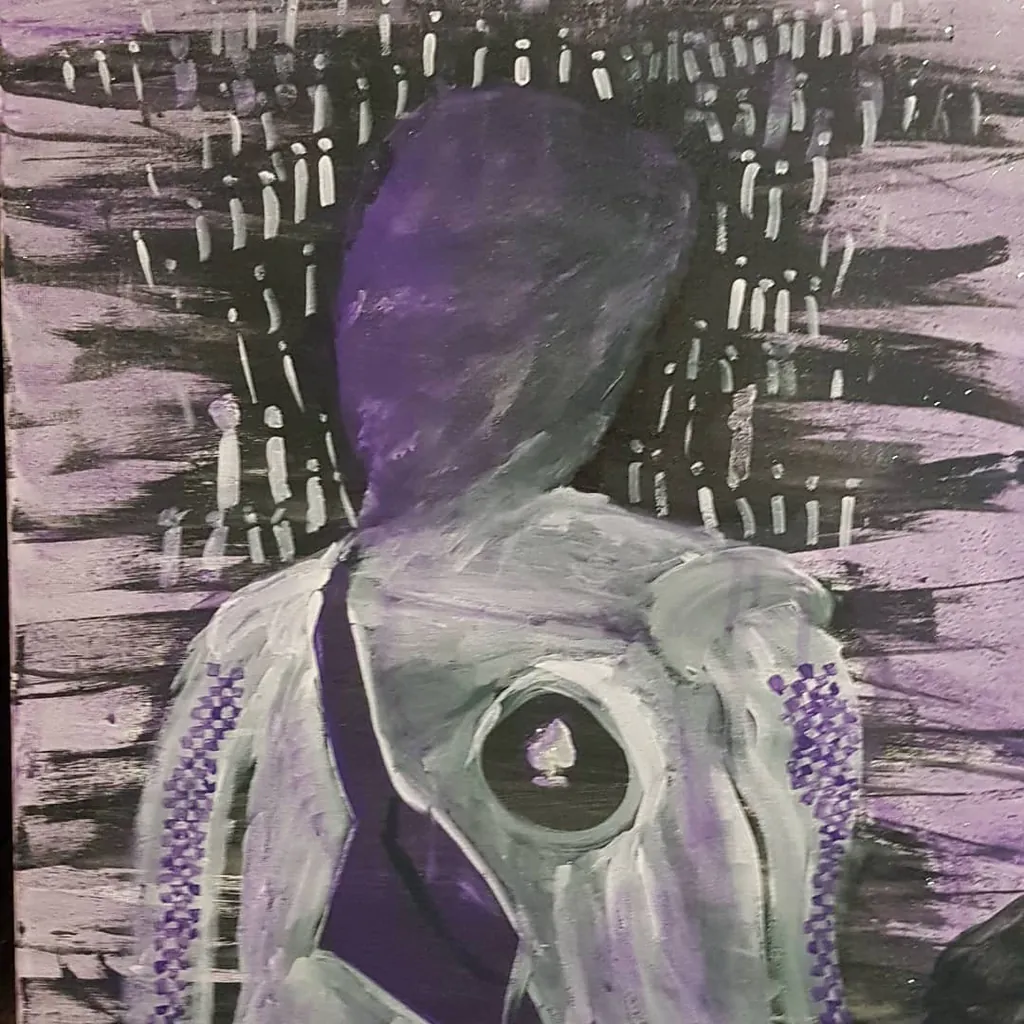 Stars and Crowd, a painting by Jamal