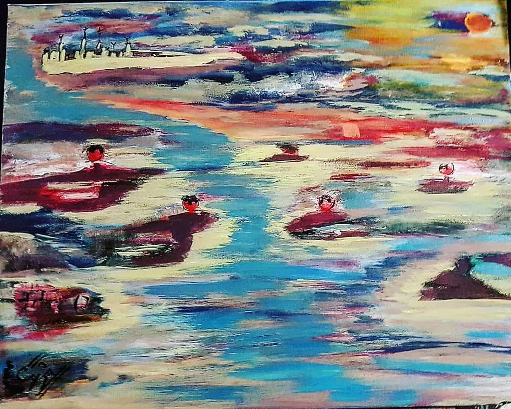 The Sanctuary of Emergence, a painting by Jamal