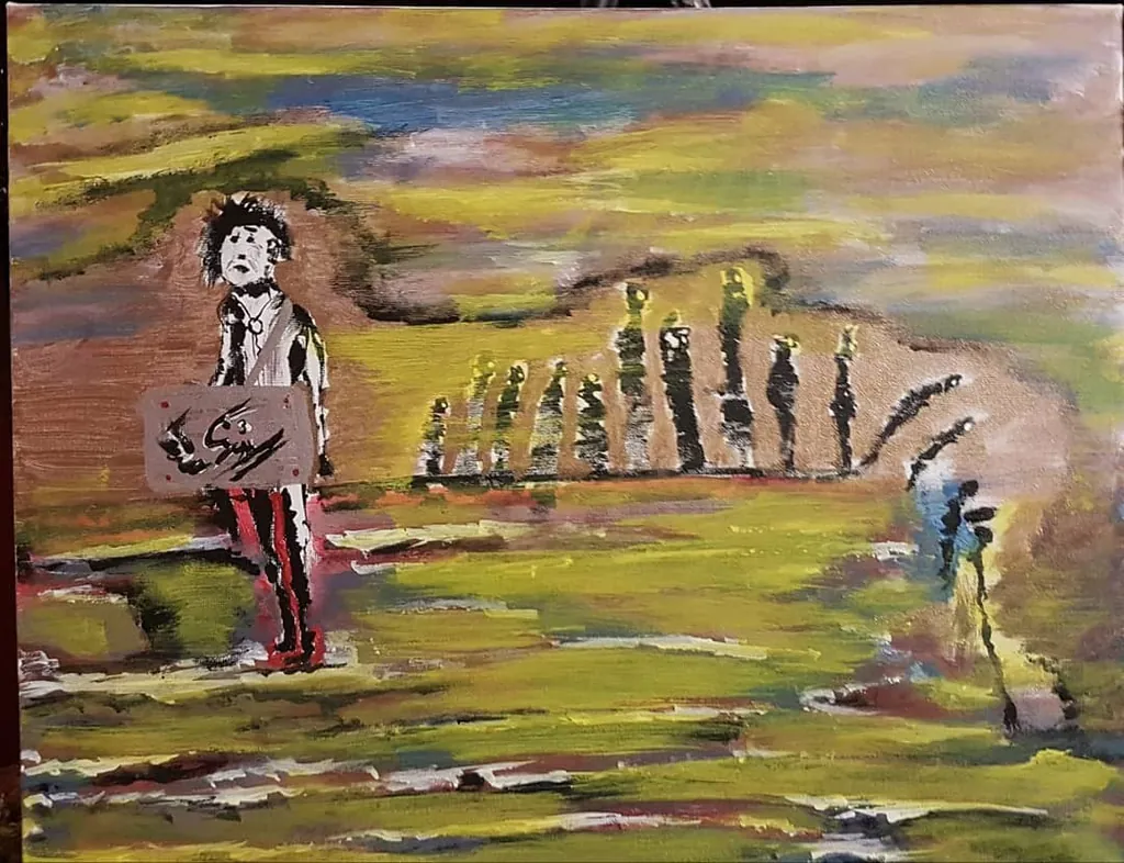 Amber Harbor, a painting by Jamal