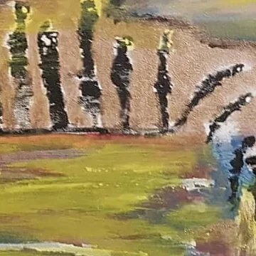Detail of Amber Harbor, centre right