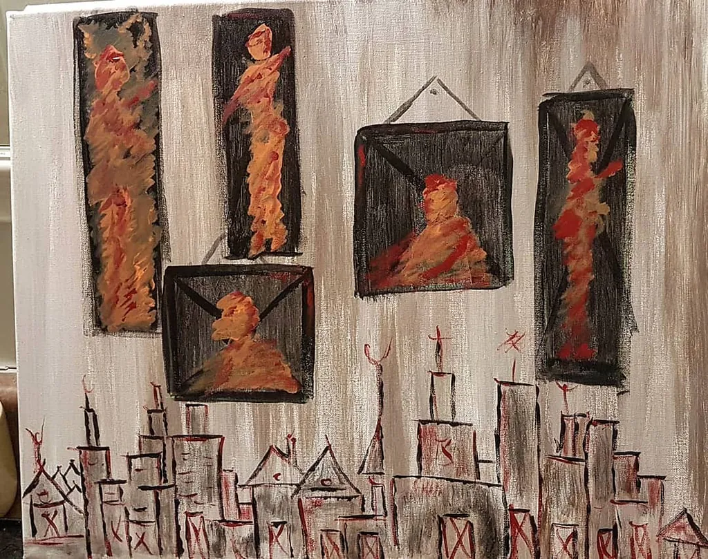 Journey in Twilight, a painting by Jamal