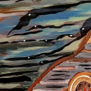 Detail of Watchers of the City, centre left