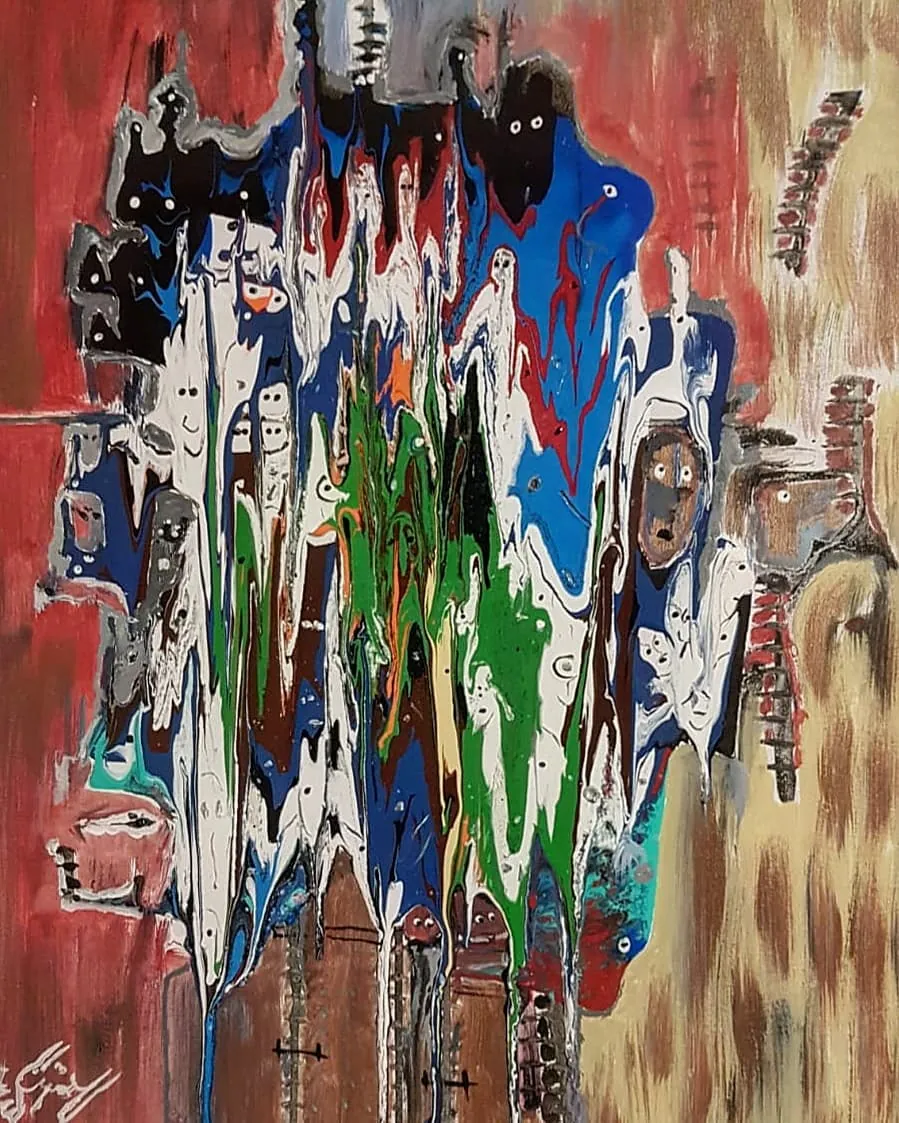 The Desert of Echoes, a painting by Jamal