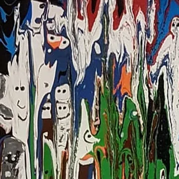 Detail of The Desert of Echoes, centre