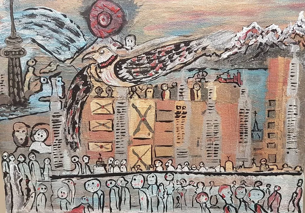 Bodies of the Valley, a painting by Jamal