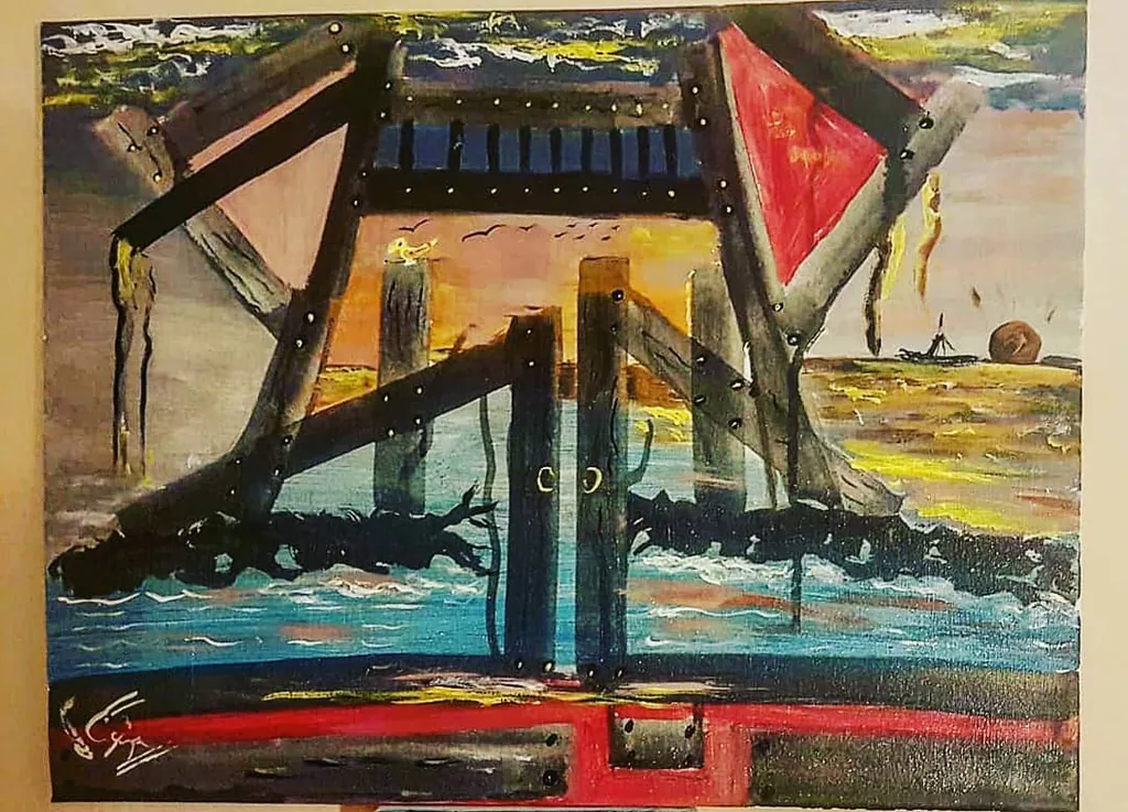 Dancers at Night, a painting by Jamal