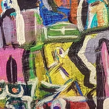 Detail of Gathering at Dusk, lower left