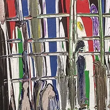 Detail of The Memories, centre left