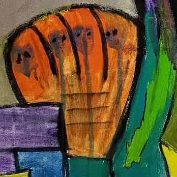 Detail of The Visions, lower left