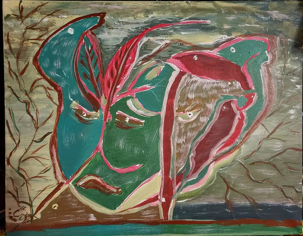 The Rhythm, a painting by Jamal