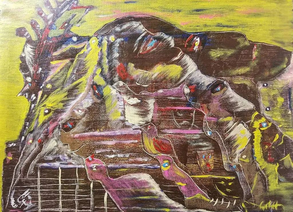 Night Sanctuary, a painting by Jamal