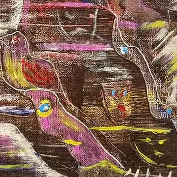 Detail of Night Sanctuary, lower centre