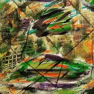 Detail of Twilight Ancestors, lower centre