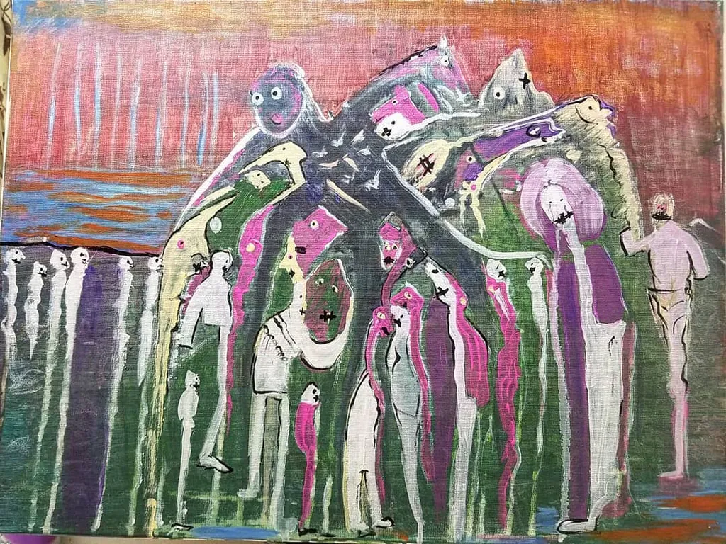 The City of Reflections, a painting by Jamal