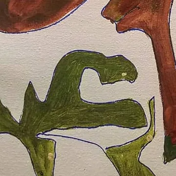 Detail of Ancestors at Amber, centre left