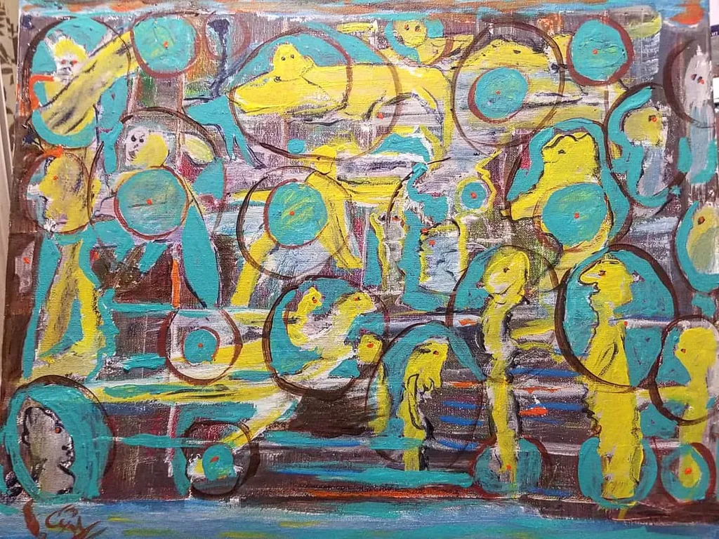 Ascension, a painting by Jamal