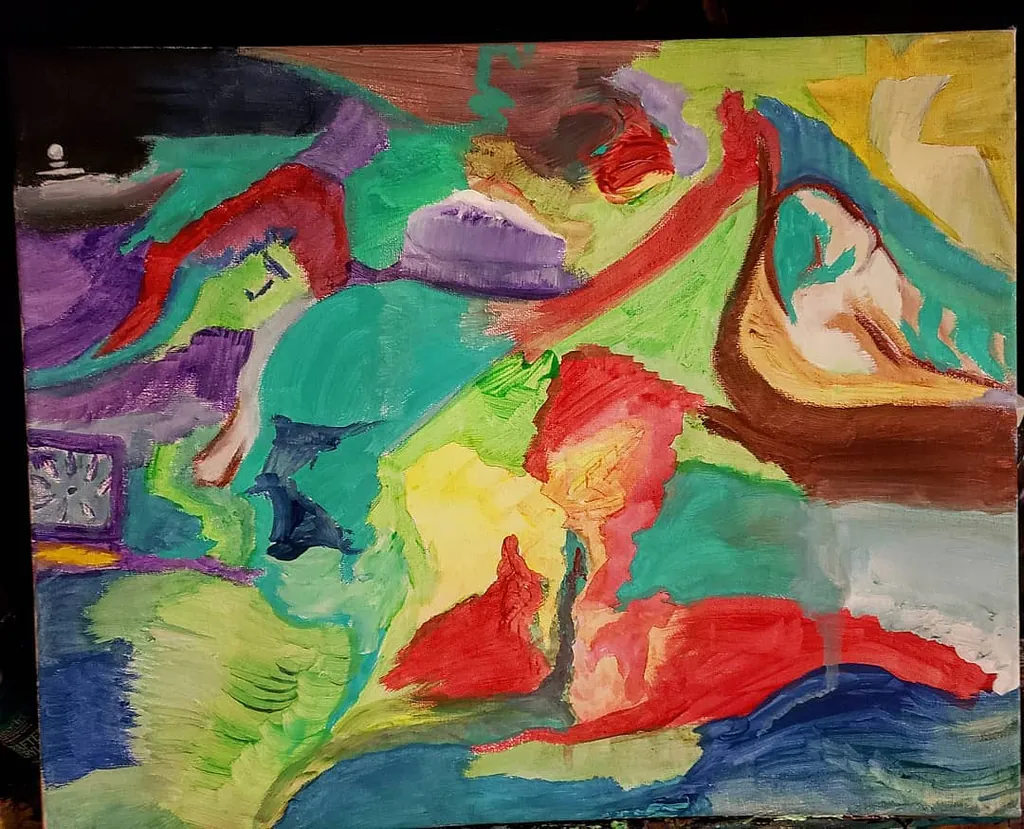 Rhythm, a painting by Jamal