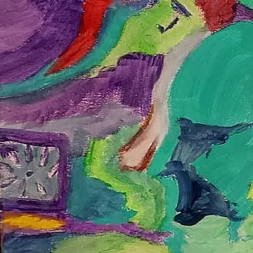 Detail of Rhythm, centre left