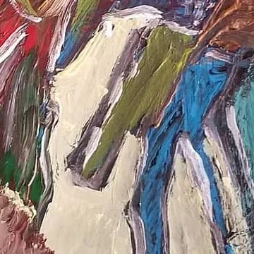 Detail of Where Spirits Dream, lower centre