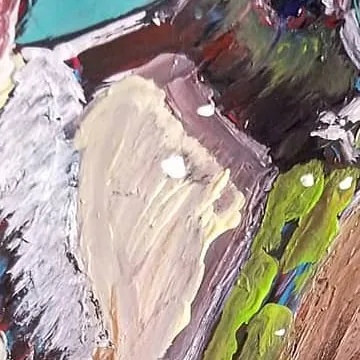 Detail of Where Spirits Dream, upper centre