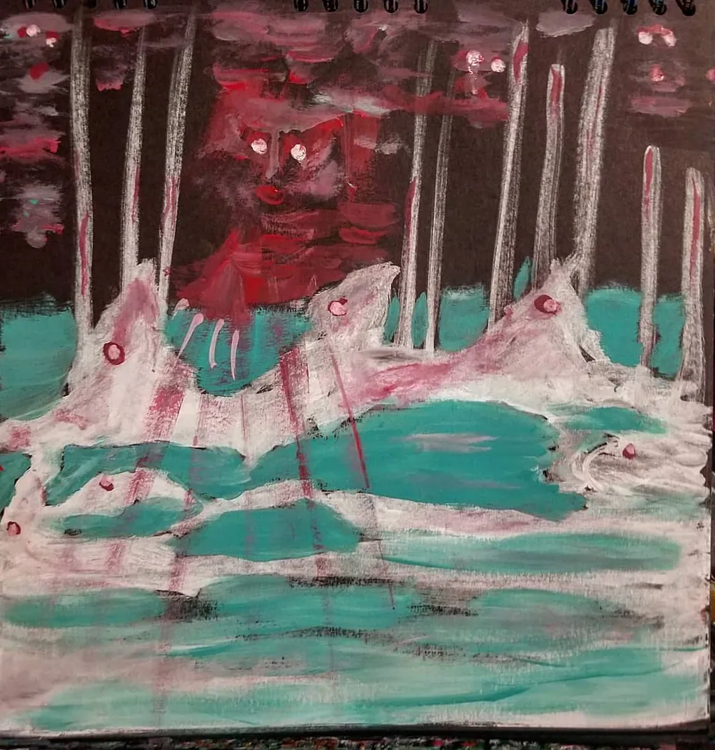 Wanderers of the Harbor, a painting by Jamal