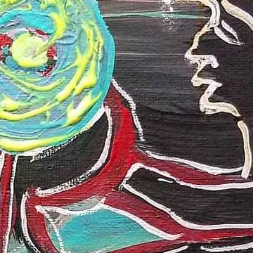 Detail of Transformation in Crimson, upper centre