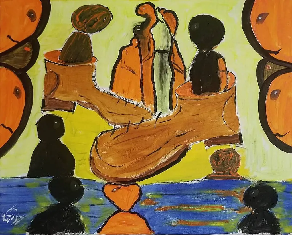 Violet Sanctuary, a painting by Jamal