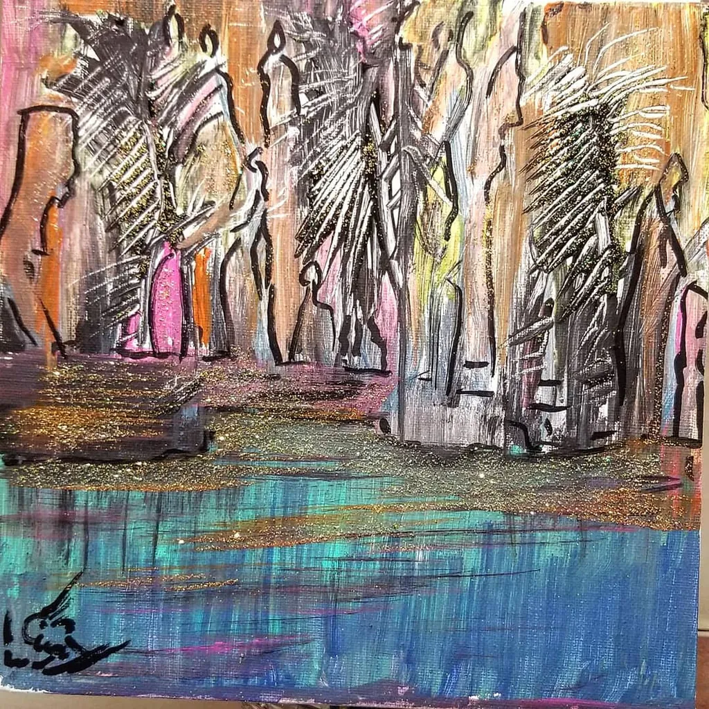 The Emergence, a painting by Jamal