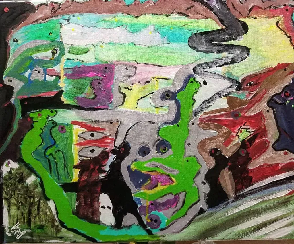 Awakening, a painting by Jamal