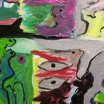Detail of Awakening, centre left