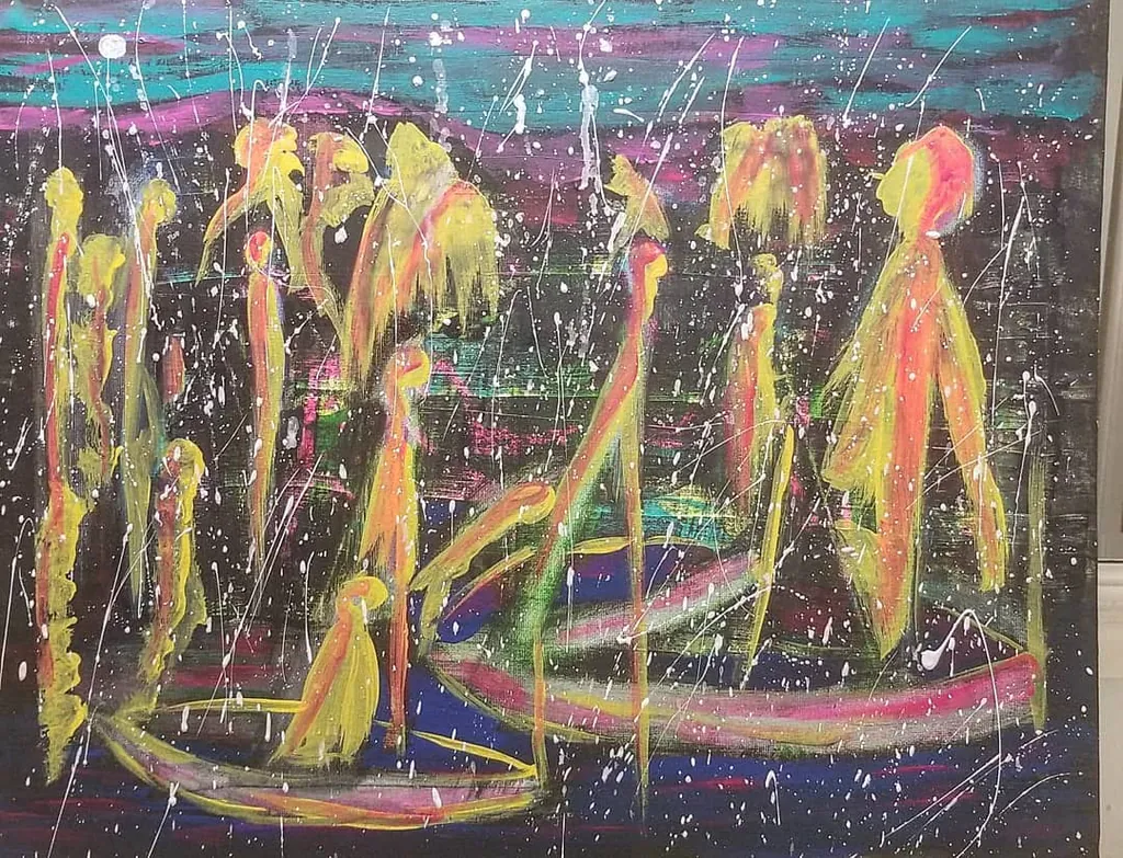 The Sanctuary of Awakening, a painting by Jamal